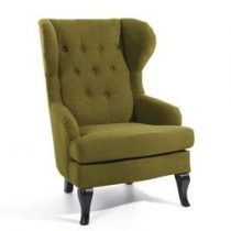 Beliani Fauteuil olijfgroen - stoffen fauteuil - ALTA Stoelen Groen Polyester