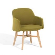 Beliani Fauteuil olijfgroen - stoffen fauteuil - YSTAD Stoelen Groen Polyester