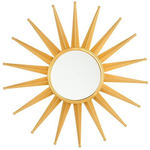 Beliani PERELLI Wandspiegel goud Spiegel Goud Metaal