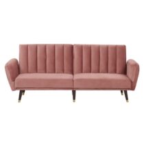 Beliani VIMMERBY Slaapbank roze 110x180 Bedden Roze Fluweel