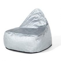 Beliani Zitzak zilver - stoel - zitkussen - polyester - lounge - DROP Stoelen Zilver