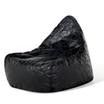 Beliani Zitzak zwart - stoel - zitkussen - polyester - lounge - DROP Stoelen Zwart