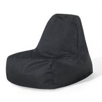 Beliani Zitzak zwart - stoel - zitkussen - polyester - lounge - SIESTA Stoelen Zwart Polyester