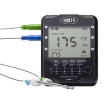 Boretti BBA87 Barbecue Thermometer met 2 Sondes Barbecue accessoires Zwart Kunststof