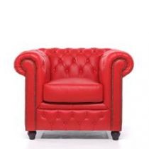 Chesterfield Original Brighton Fauteuil Modern Rood Stoelen Rood Hout
