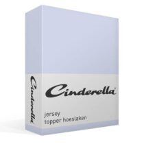 Cinderella jersey topper hoeslaken 180 x 210 cm Beddengoed Blauw Katoen