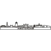 City Shapes Skyline Amsterdam Klein Wanddecoratie  MDF