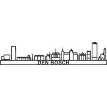 City Shapes Skyline Den Bosch Groot Wanddecoratie  MDF