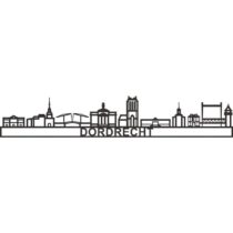 City Shapes Skyline Dordrecht Groot Wanddecoratie  MDF