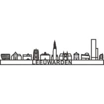 City Shapes Skyline Leeuwarden Groot Wanddecoratie  MDF