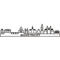 City Shapes Skyline Maastricht Groot Wanddecoratie  MDF