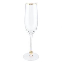 Dulaire Champagneglas Met Goud Randje 0.2 L - 4 st. Glazen Goud