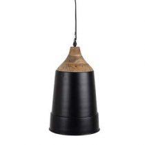 Dutchbone Wood Top Hanglamp Verlichting Zwart Hout