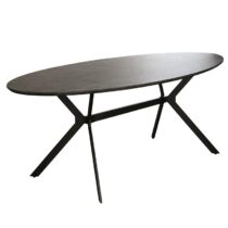 Duverger Trendy - Eettafel - ovaal -L240cm - MDF - 3D print - Tafels Grijs