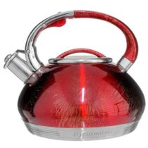 Edenberg Red Line - Fluitketel RVS - 3.5 liter Thee & accessoires Rood 18/10 edelstaal