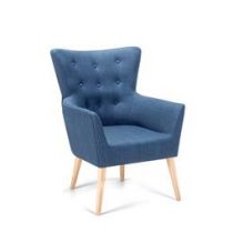 Elegante en comfortabele fauteuil Stoelen Blauw Polyester