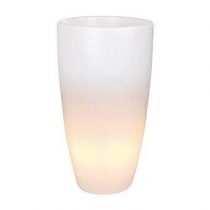 Elho Pure Soft Round High LED Light 40 Bloempotten Transparant Kunststof