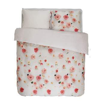 Essenza Bed of Roses Dekbedovertrek 200 x 220 cm Slapen & beddengoed Roze Satijn