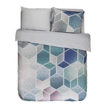 Essenza Hexagon Dekbedovertrek 200 x 220 cm Slapen & beddengoed Multicolor Satijn