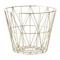 Ferm Living Wire Mand L Opbergen Messing Metaal