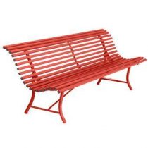 Fermob Louisiane Bank 200 cm Tuinmeubels Rood Staal