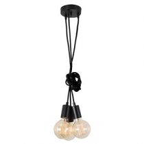 FilamentStyle Spider 3 Hanglamp Verlichting Zwart Kunststof