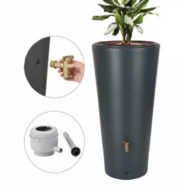 Garantia - Regenton Vaso 220 liter - 2 in 1 + Plantenbak + Vulautomaat Tuinbewatering Antraciet Kunststof