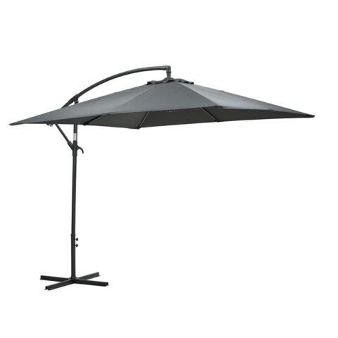 Garden Impressions Corfu parasol 250x250 - donker grijs Zonwering  Polyester