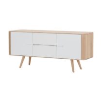 Gazzda Ena sideboard houten dressoir whitewash - 135 cm Kasten Bruin Hout