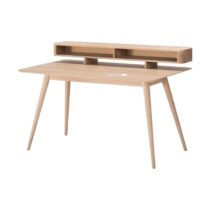 Gazzda Stafa desk houten bureau whitewash - 140 x 80 cm Bureau Bruin