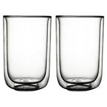 Gusta Glas koffie/thee dubbelwandig 400ml - 2 stuks - FIKA Glazen Transparant Glas