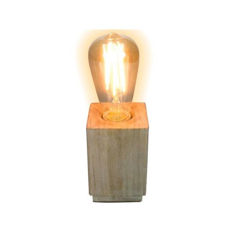 Gusta Lamp vintage hout Tuindecoratie Bruin Glas