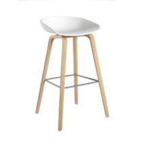 HAY About a Stool AAS32 Barkruk 75 cm Stoelen Wit Hout