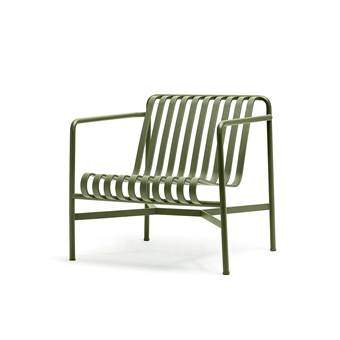 HAY Palissade Lounge Chair Low Tuinmeubels Groen Staal