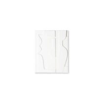 HKliving Ceramic Kunstlijst - Matt White Wanddecoratie Wit Keramiek