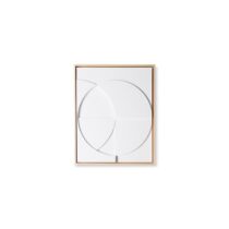 HKliving Framed Relief Kunstlijst - White - Small Wanddecoratie Wit Hout