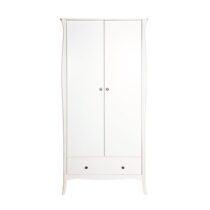 Hioshop Baroque kledingkast 2-deurs wit. Kledingkast Wit MDF