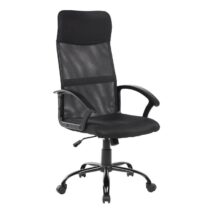 Hioshop Lazio kantoorstoel zwart. Stoelen Zwart Metaal