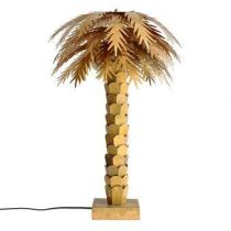 Hkliving Palmboom Tafellamp Verlichting Goud Messing