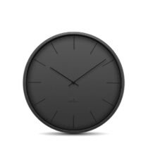 Huygens - Tone Index 25cm - Zwart - Wandklok - Stil - Quartz uurwerk Klokken Zwart Glas