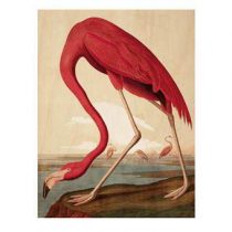 KEK Amsterdam Flamingo Print op hout S Wanddecoratie & -planken Multicolor Hout
