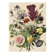 KEK Amsterdam Wild Flowers Print op hout S Wanddecoratie & -planken Multicolor Hout