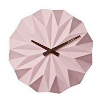 Karlsson Origami Wandklok Ø 27 cm Klokken Roze Keramiek