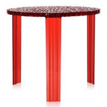 Kartell T-Table Bijzettafel Tafels Rood Kunststof