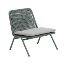 Kave Home Wivina Fauteuil Tuinmeubelen Groen Staal