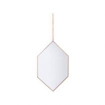 &Klevering Hanging Copper Spiegel Woonaccessoires Koper Glas