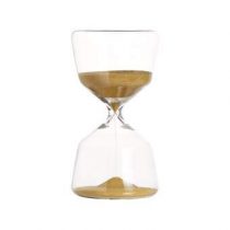 &Klevering Hourglass Zandloper 15 min Woonaccessoires Goud Glas