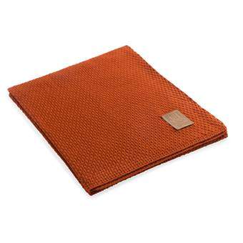Knit Factory Jesse Plaid 130 x 160 cm Woonaccessoires Oranje Acryl
