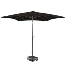 Kopu® vierkante parasol Altea 230x230 cm - Black Zonwering Zwart Polyester