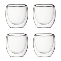 Krumble Espresso glas dubbelwandig set van 4 Glazen Transparant Glas